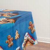 Christmas ginger Cookies Houses Trees Holiday deco Tafelkleed (Voorbeeld)