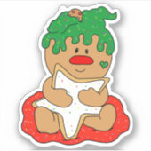 Christmas Gingerbread Baby Cookie Sticker (Voorkant)
