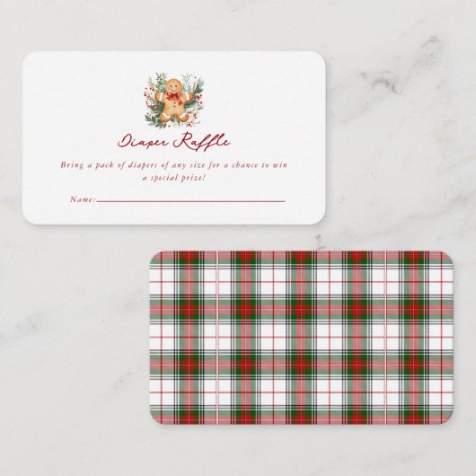 Christmas Gingerbread Baby Shower Invitation  Informatiekaartje (Voorkant / Achterkant)