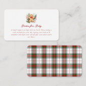 Christmas Gingerbread Baby Shower Invitation Informatiekaartje (Voorkant / Achterkant)