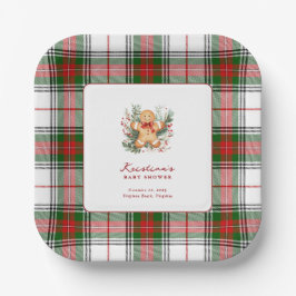 Christmas Gingerbread Baby shower Papieren Bordje