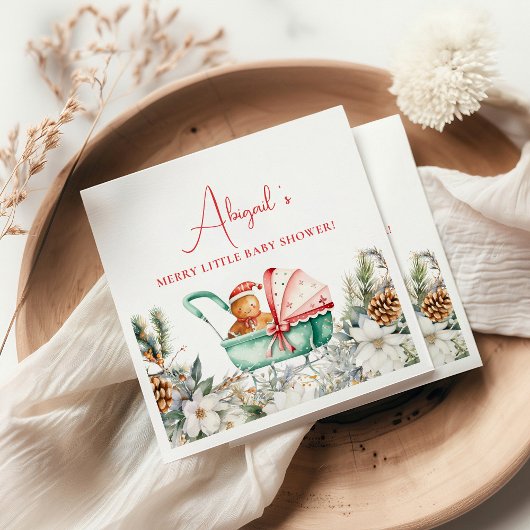 Christmas Gingerbread Baby Shower Servet