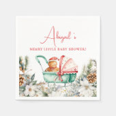 Christmas Gingerbread Baby Shower Servet (Voorkant)