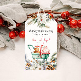 Christmas Gingerbread Baby Shower Thank You Favor Cadeaulabel
