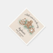 Christmas Gingerbread Boy's Baby Shower Servet (Hoek)