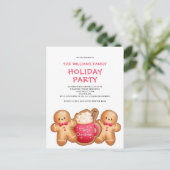 Christmas Gingerbread Cacao Invitation Briefkaart (Staand voorkant)