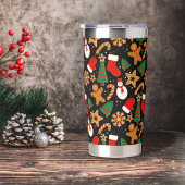 Christmas Gingerbread Cookie Aangepaste naam Geïsoleerde Drinkbeker