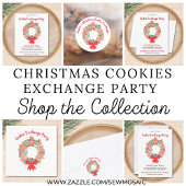 Christmas Gingerbread Cookie Exchange  Ronde Sticker