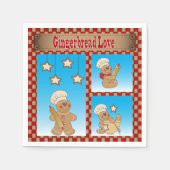 Christmas Gingerbread Cookie Love Servetten (Voorkant)