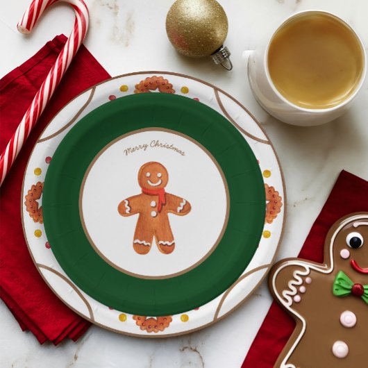 Christmas Gingerbread Cookie Papieren Bordje