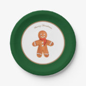 Christmas Gingerbread Cookie Papieren Bordje (Voorkant)
