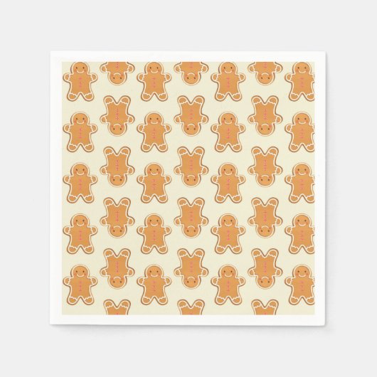 Christmas Gingerbread Cookie Party Napkins Servet (Voorkant)
