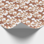Christmas Gingerbread Cookie Pattern Cadeaupapier (Hoek)