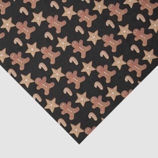 Christmas Gingerbread Cookie Pattern Tissuepapier (Detail)