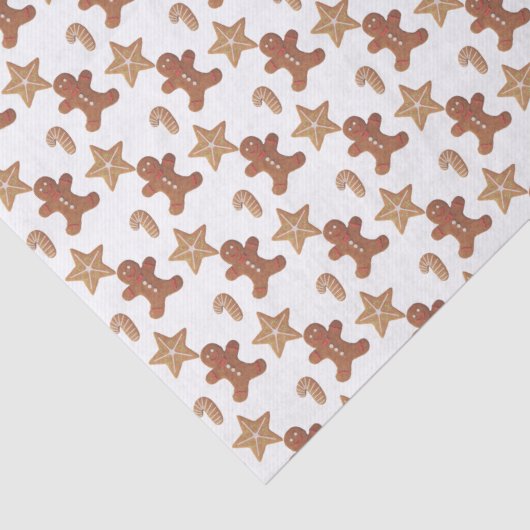 Christmas Gingerbread Cookie Pattern Tissuepapier (Detail)
