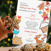 Christmas Gingerbread Cookie Swap Baking Contest Kaart