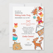 Christmas Gingerbread Cookie Swap Baking Contest Kaart (Voorkant)