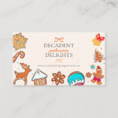 Christmas Gingerbread Cookies Bakery Opening Hours Visitekaartje (Voorkant)