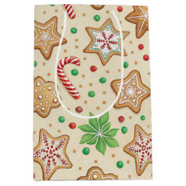 CHRISTMAS GINGERBREAD COOKIES & CANDY CANES MEDIUM CADEAUZAKJE