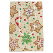 CHRISTMAS GINGERBREAD COOKIES & CANDY CANES MEDIUM CADEAUZAKJE (Achterkant)
