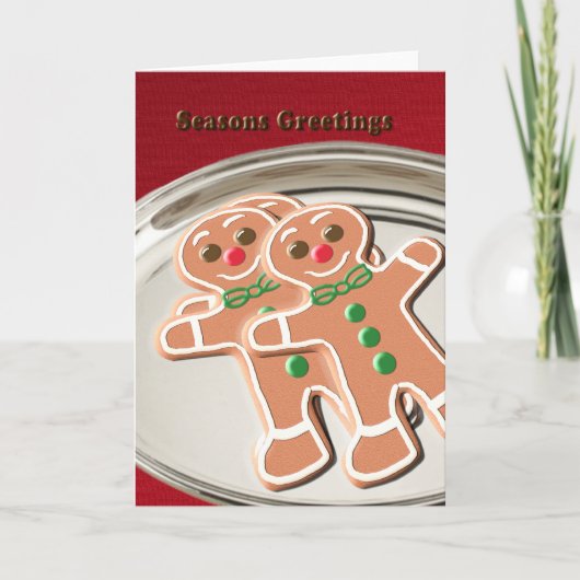Christmas Gingerbread Cookies Holiday Card Feestdagen Kaart (Voorkant)
