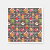 Christmas Gingerbread Cookies Print Party Napkins Servet (Voorkant)