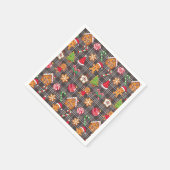 Christmas Gingerbread Cookies Print Party Napkins Servet (Hoek)