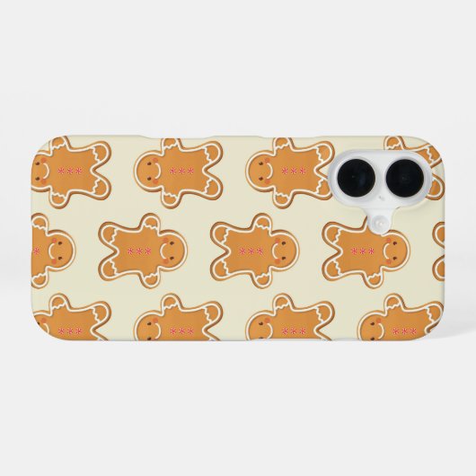 Christmas Gingerbread Cookies Print Phone Case iPhone 16 Hoesje (Achterkant horizontaal)