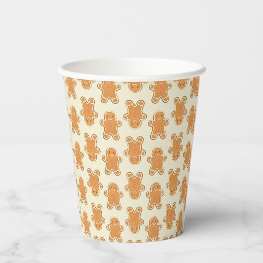Christmas gingerbread cookies printed paper cups papieren bekers (Achterkant)