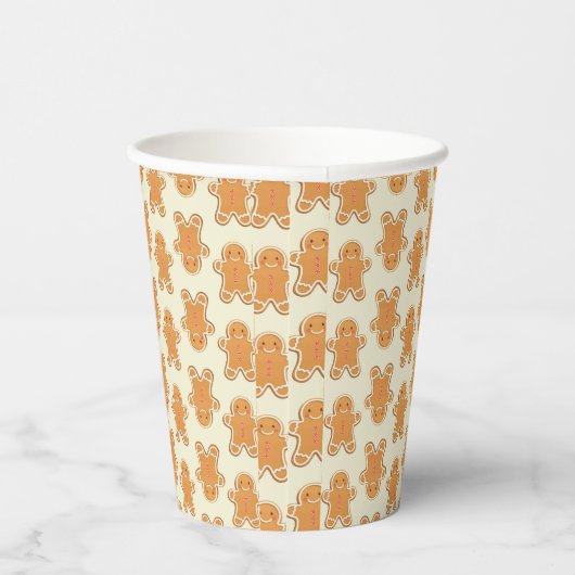 Christmas gingerbread cookies printed paper cups papieren bekers (Rechts)