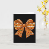 Christmas Gingerbread Coquette Bow Xmas For Men Wo Kaart (Gele Bloem)