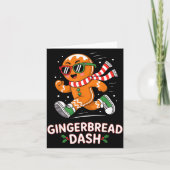 Christmas Gingerbread Dash Running Runner Xmas Mar Kaart (Voorkant)
