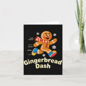 Christmas Gingerbread Dash Running Runner Xmas Mar Kaart (Voorkant)