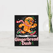 Christmas Gingerbread Dash Running Runner Xmas Mar Kaart (Voorkant)