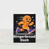 Christmas Gingerbread Dash Running Runner Xmas Mar Kaart (Voorkant)