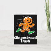Christmas Gingerbread Dash Running Runner Xmas Mar Kaart (Voorkant)