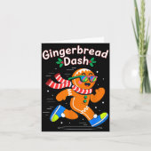 Christmas Gingerbread Dash Running Runner Xmas Mar Kaart (Voorkant)