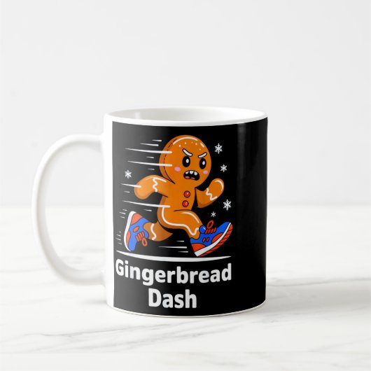 Christmas Gingerbread Dash Running Runner Xmas Mar Koffiemok (Links)