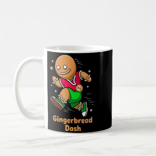 Christmas Gingerbread Dash Running Runner Xmas Mar Koffiemok (Links)