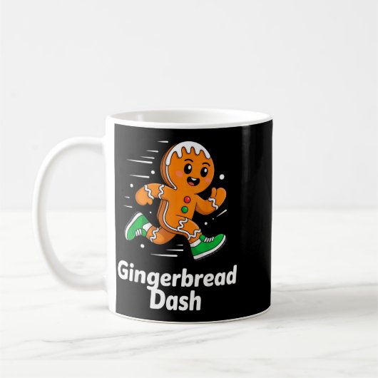 Christmas Gingerbread Dash Running Runner Xmas Mar Koffiemok (Links)