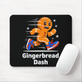 Christmas Gingerbread Dash Running Runner Xmas Mar Muismat (Met muis)