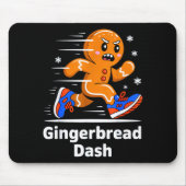 Christmas Gingerbread Dash Running Runner Xmas Mar Muismat (Voorkant)