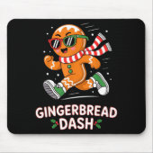 Christmas Gingerbread Dash Running Runner Xmas Mar Muismat (Voorkant)