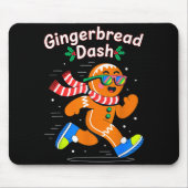 Christmas Gingerbread Dash Running Runner Xmas Mar Muismat (Voorkant)