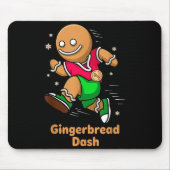 Christmas Gingerbread Dash Running Runner Xmas Mar Muismat (Voorkant)