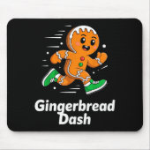 Christmas Gingerbread Dash Running Runner Xmas Mar Muismat (Voorkant)