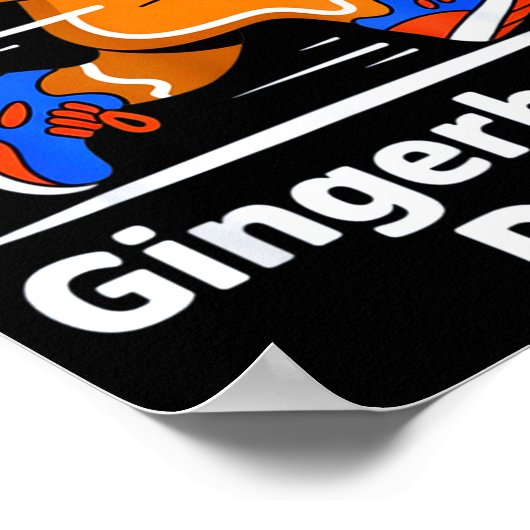 Christmas Gingerbread Dash Running Runner Xmas Mar Poster (Hoek)