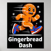 Christmas Gingerbread Dash Running Runner Xmas Mar Poster (Voorkant)