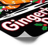 Christmas Gingerbread Dash Running Runner Xmas Mar Poster (Hoek)