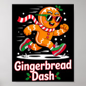 Christmas Gingerbread Dash Running Runner Xmas Mar Poster (Voorkant)